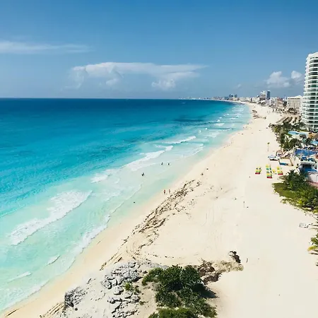 2 Story Oceanfront Penthouses On Cancun Beach!